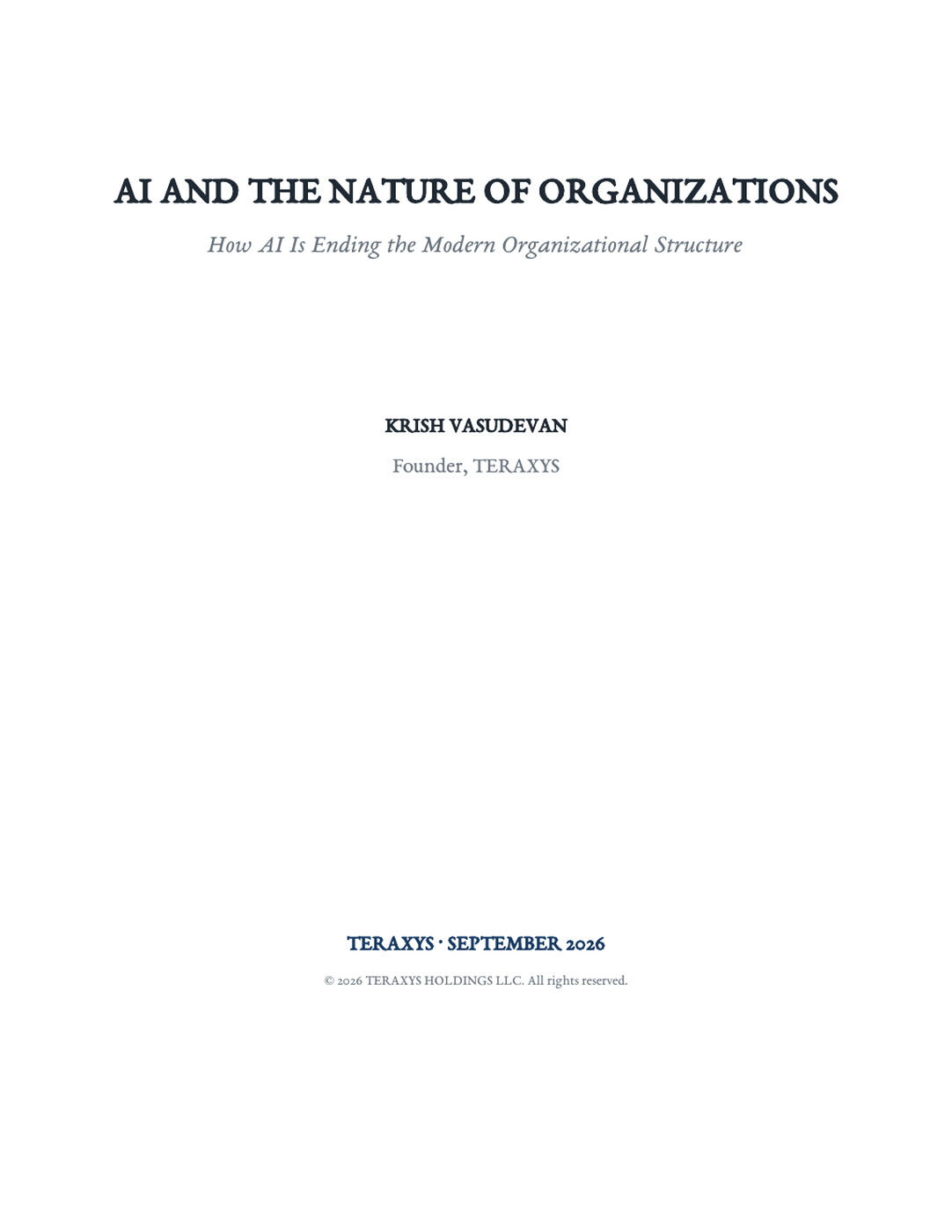 Cover of AI and the Nature of Organizations